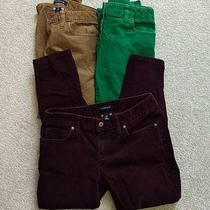 Lot of 3 Pairs Petite Cordoroy Pants